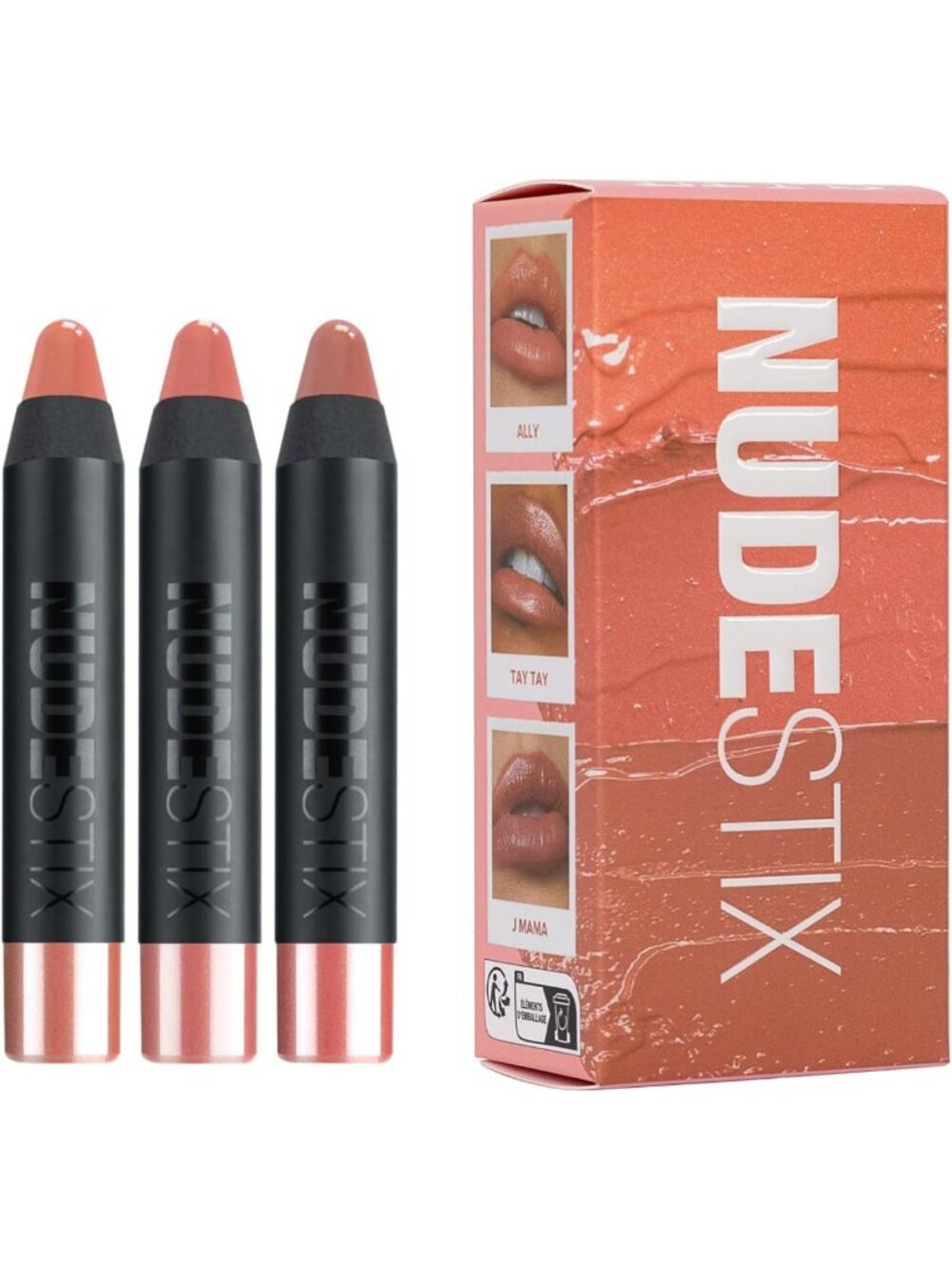 3-Piece Mini Gel Color Lip & Cheek Balm Set | Hydrating Nude Shades, Glossy